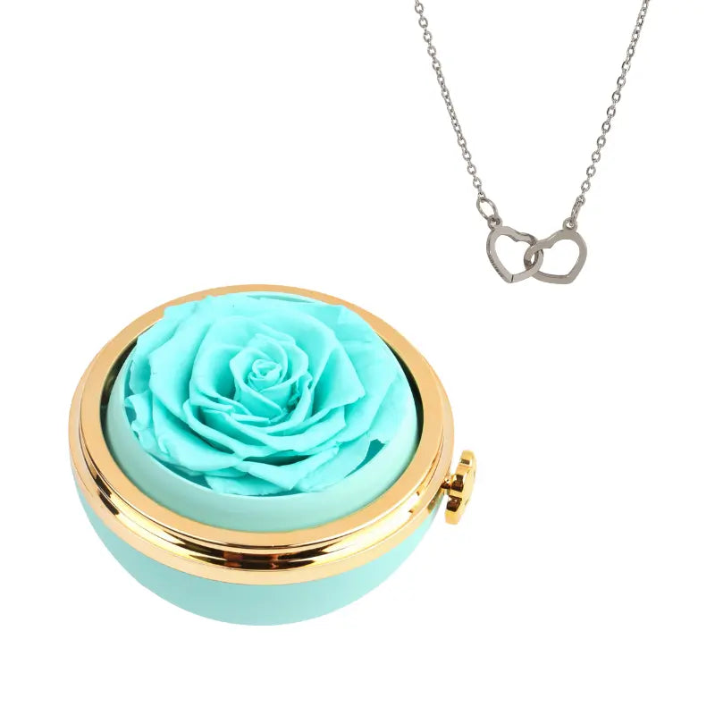 Passion Rose Éternelle Coffret with Collier Gravé