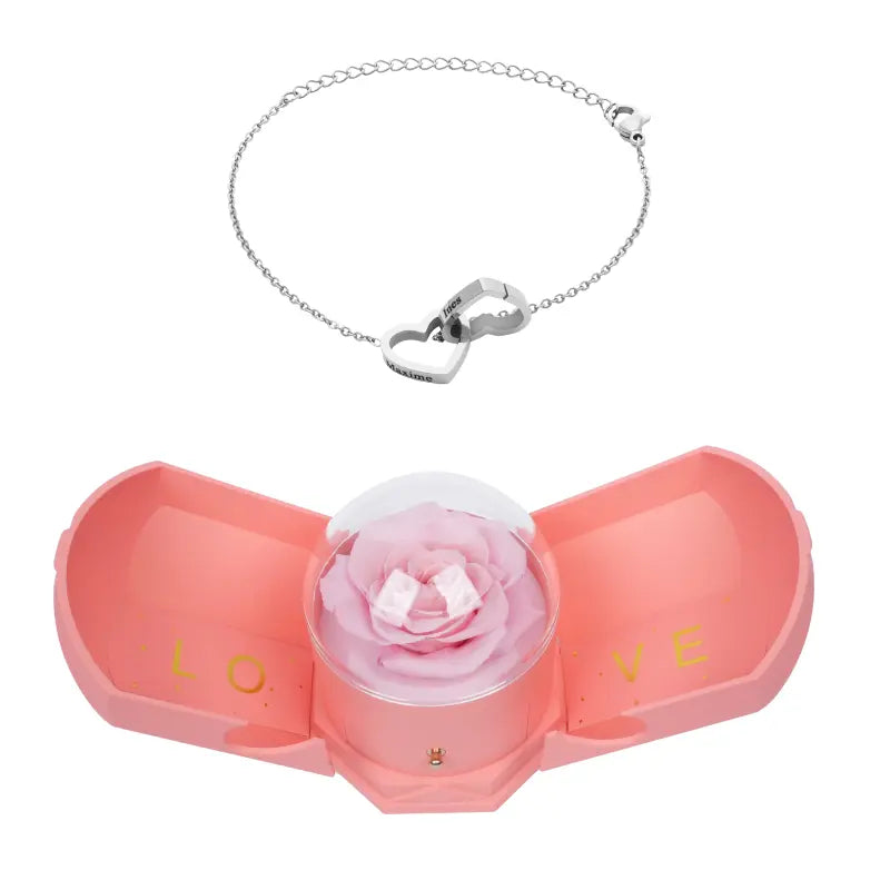 Harmonie Rose Éternelle Coffret with Gravé Bracelet