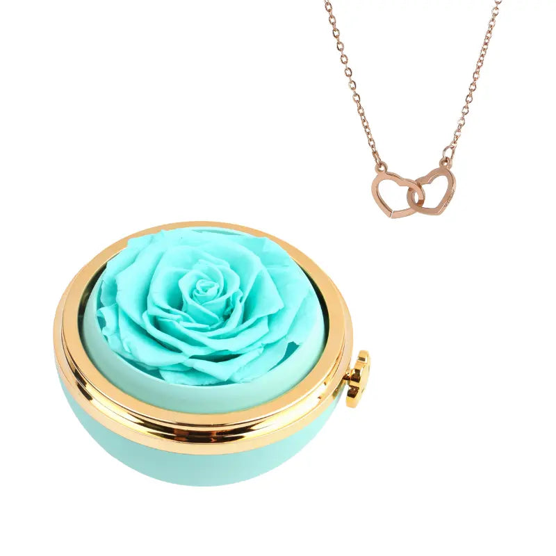 Passion Rose Éternelle Coffret with Collier Gravé