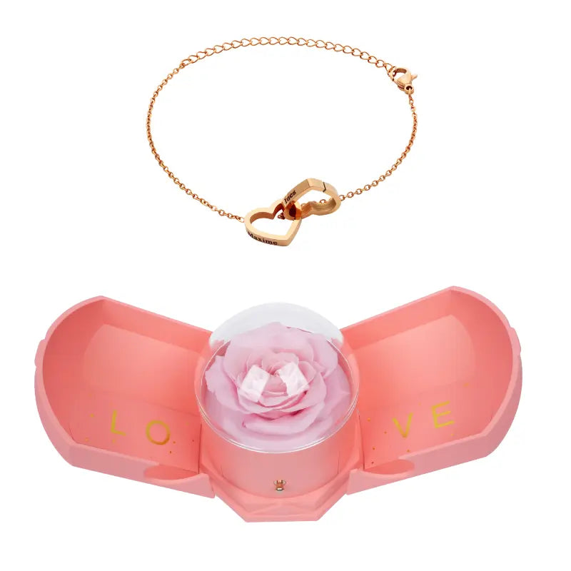 Harmonie Rose Éternelle Coffret with Gravé Bracelet