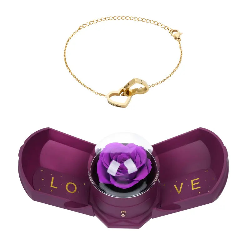 Harmonie Rose Éternelle Coffret with Gravé Bracelet