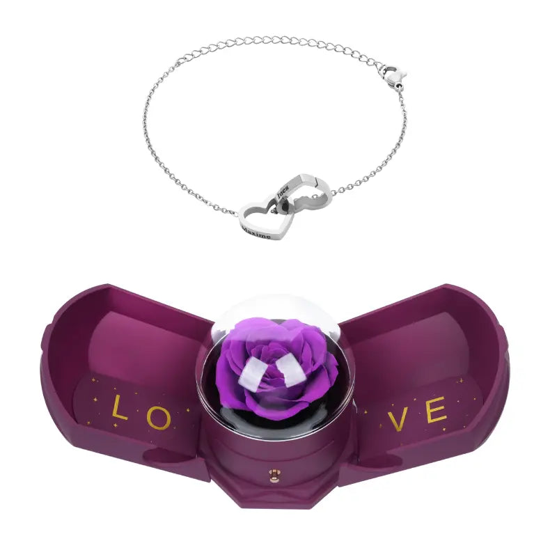Harmonie Rose Éternelle Coffret with Gravé Bracelet