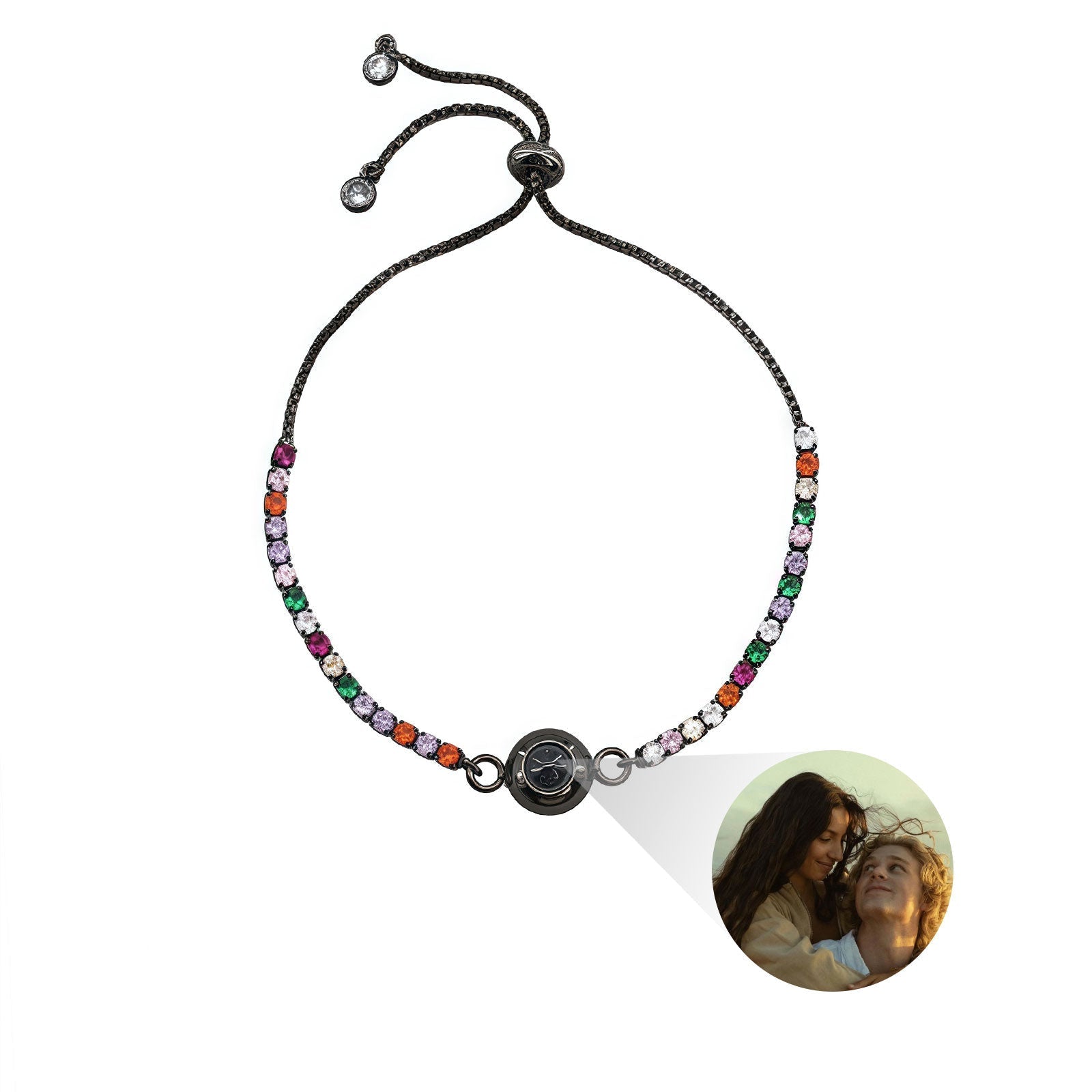 Colored Zircon Projection Bracelet