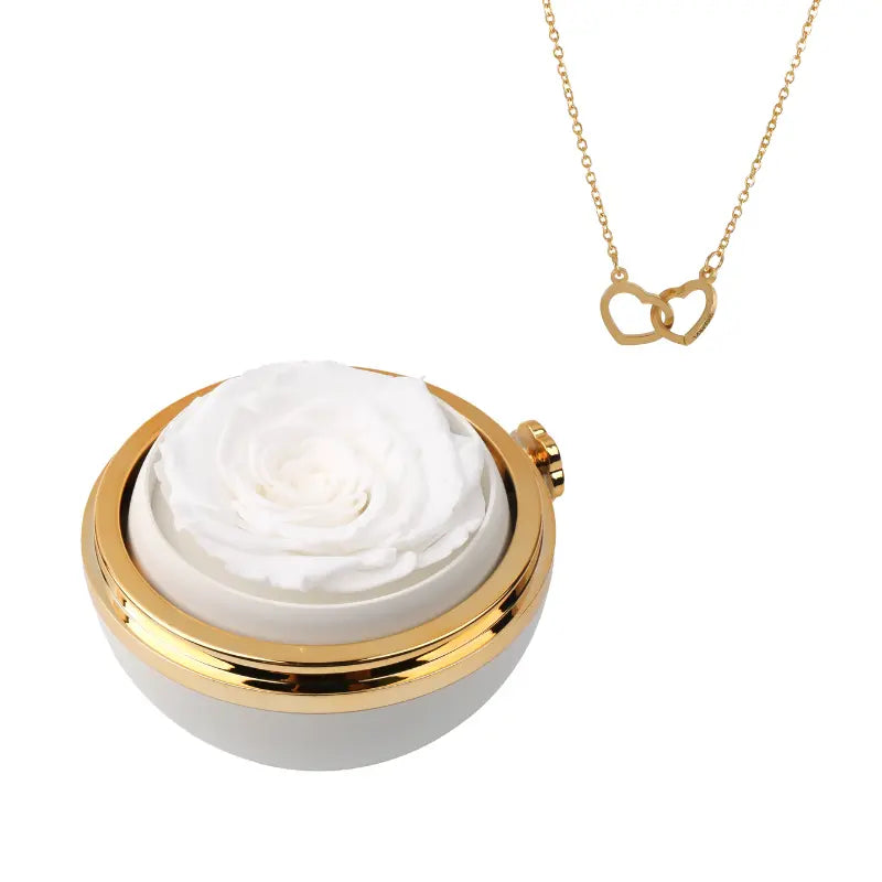 Passion Rose Éternelle Coffret with Collier Gravé