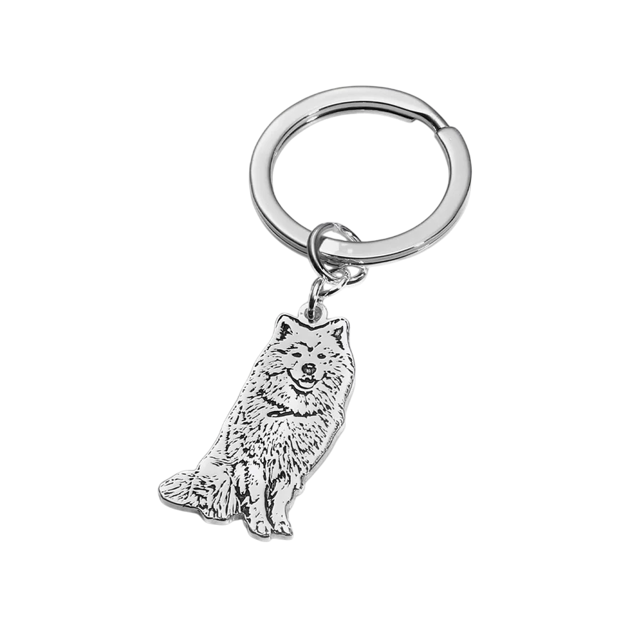 Cut-out pet keychain
