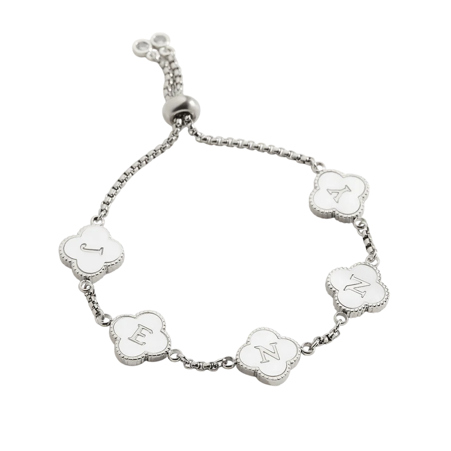 Personalized Clover Name Bracelet