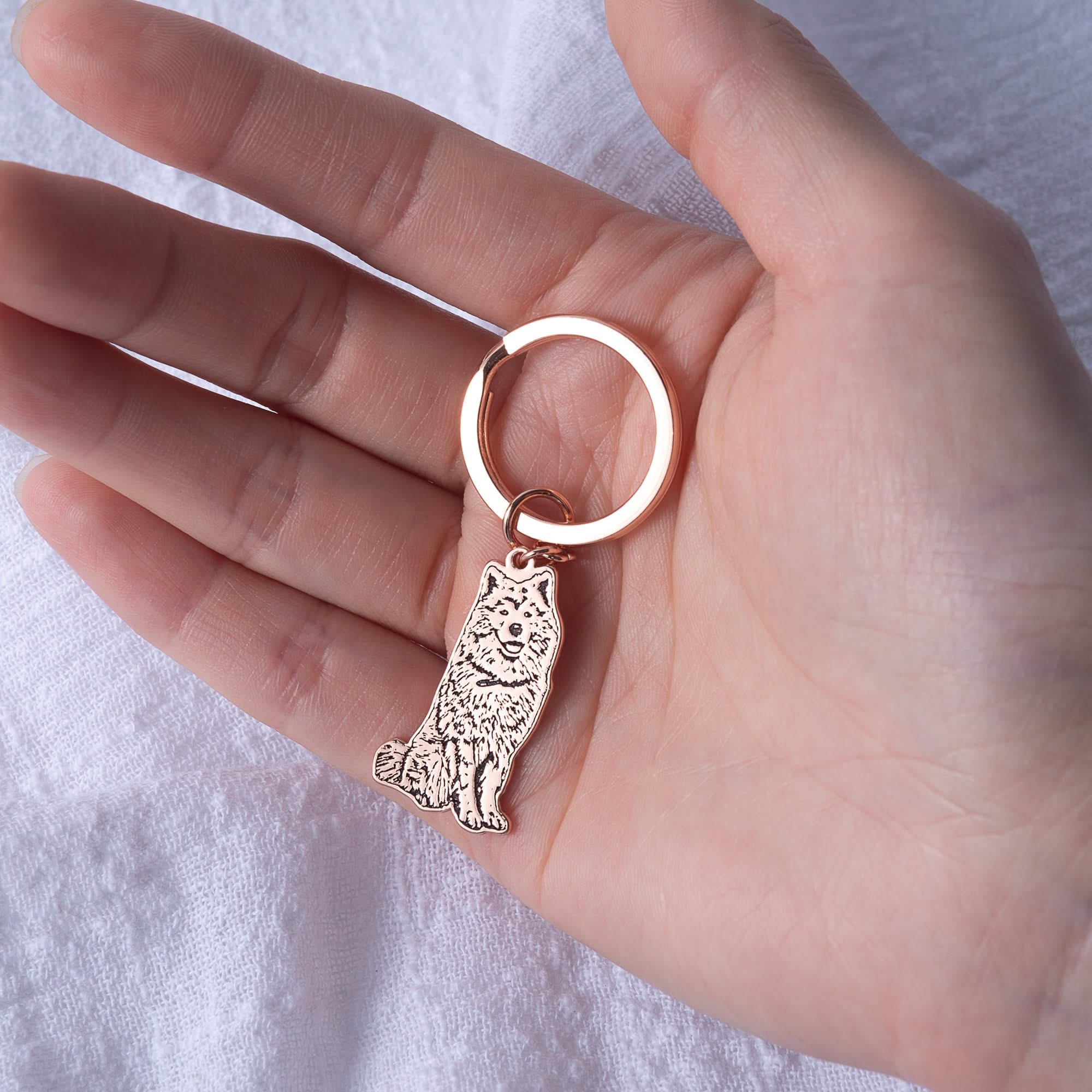 Cut-out pet keychain