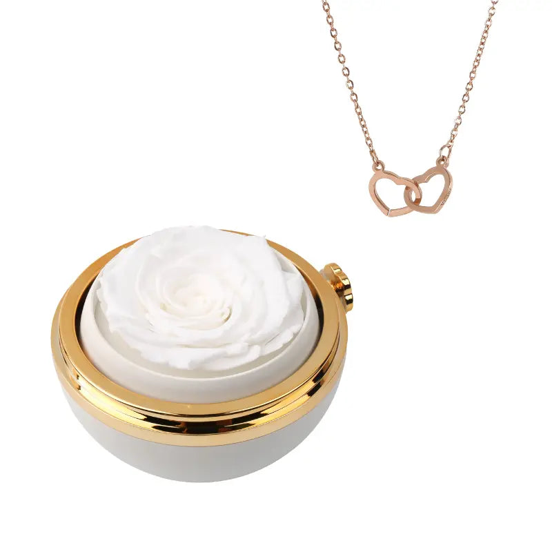 Passion Rose Éternelle Coffret with Collier Gravé