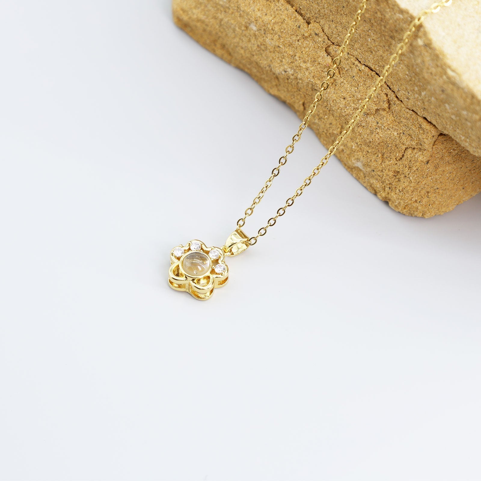 Personalized cat paw keepsake necklace