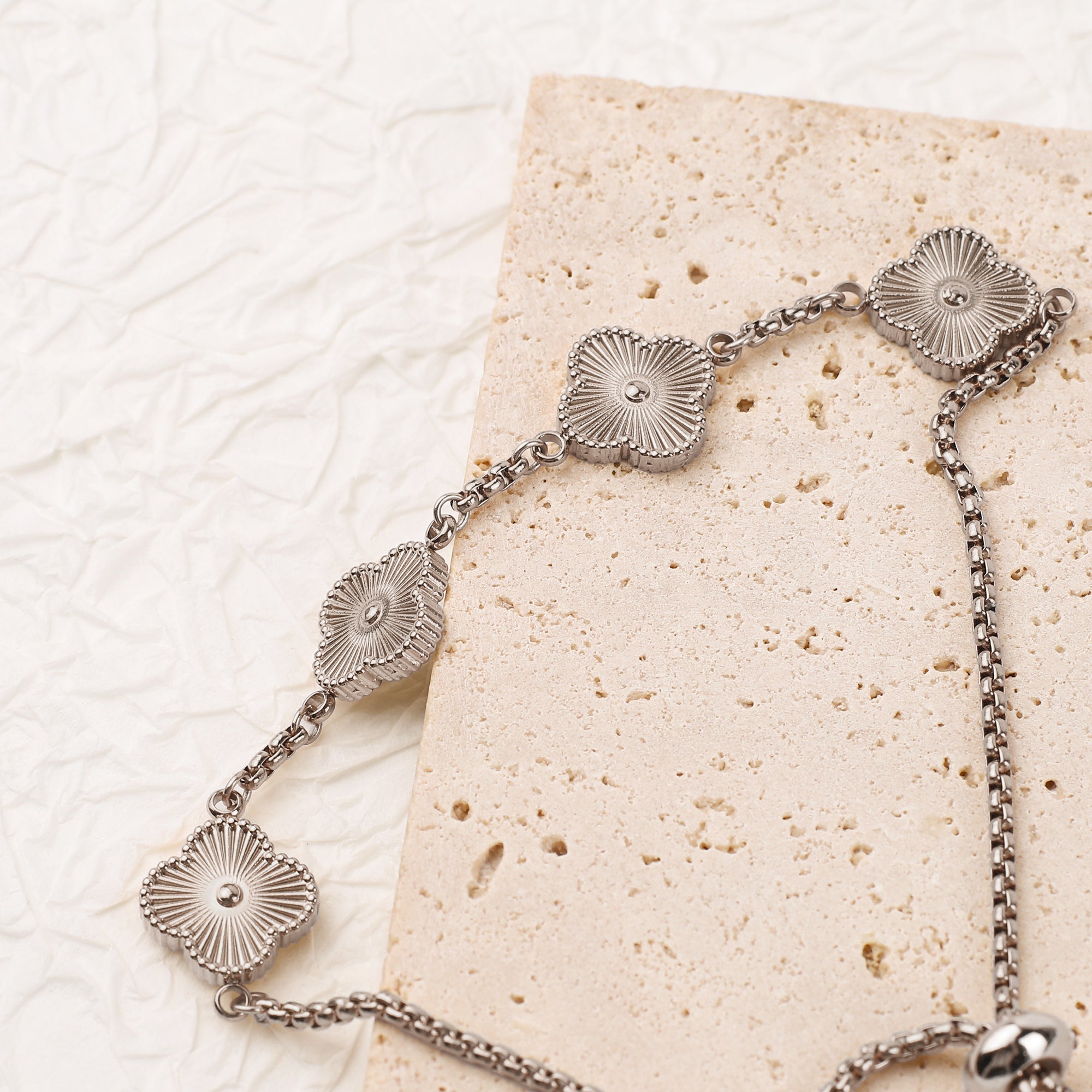 Personalized Clover Name Bracelet