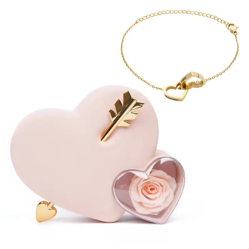 Coffret Amour Rose Éternelle with Gravé bracelet