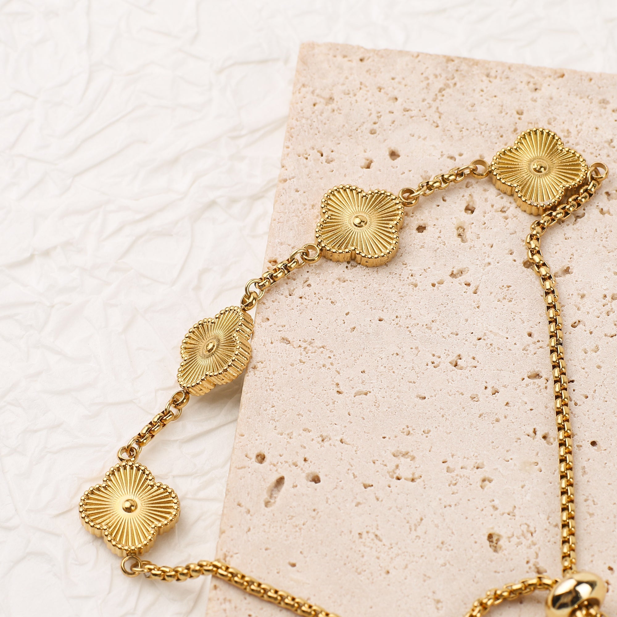 Personalized Clover Name Bracelet