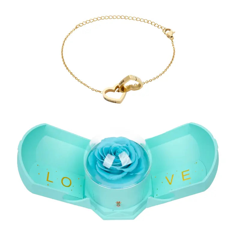 Harmonie Rose Éternelle Coffret with Gravé Bracelet
