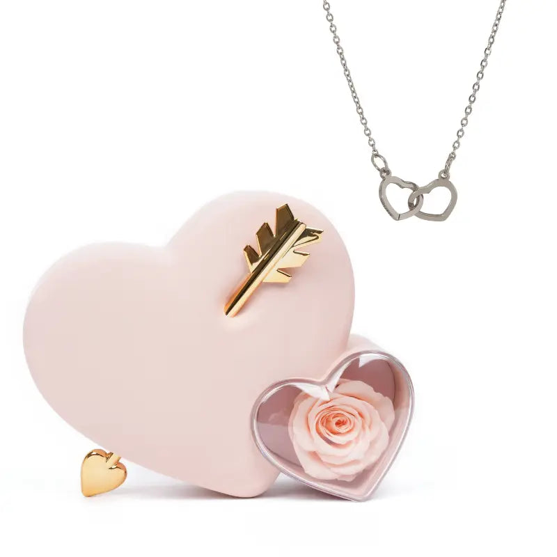 Eternal Rose Love Set with Engraved Necklace