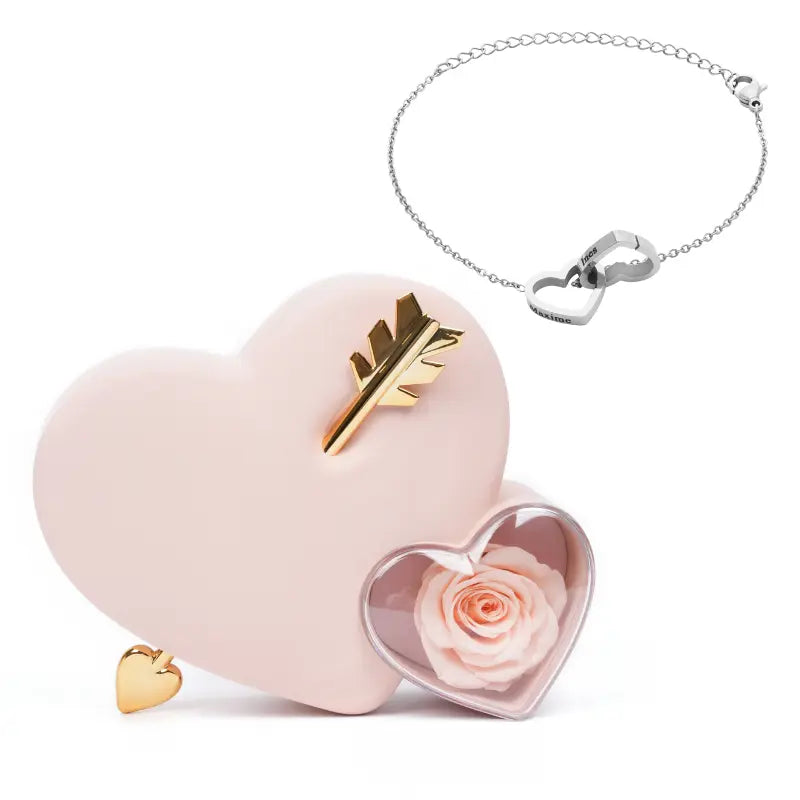 Coffret Amour Rose Éternelle with Gravé bracelet