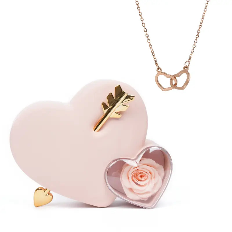 Eternal Rose Love Set with Engraved Necklace
