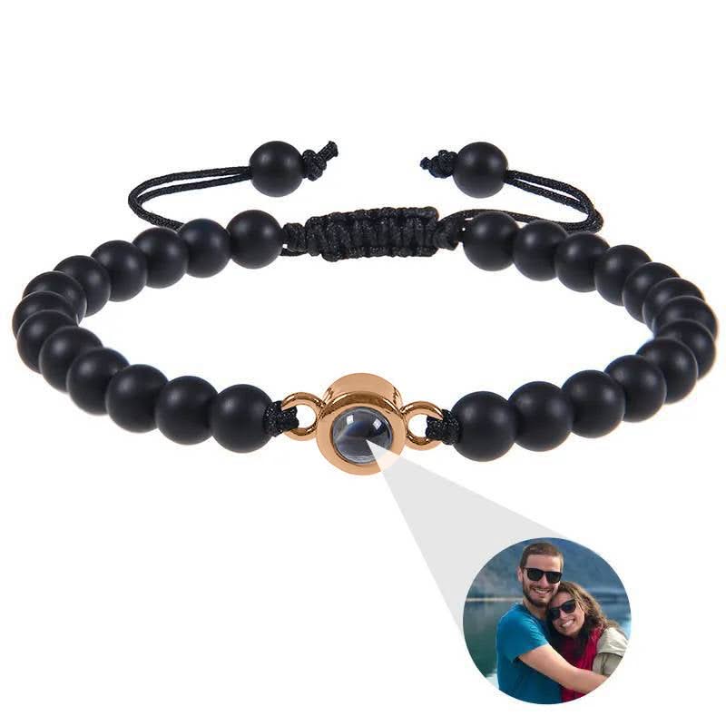 Photo and bead bracelet
