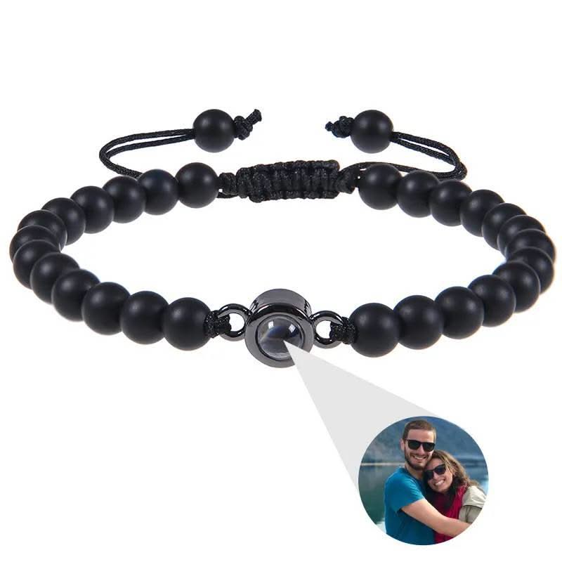 Photo and bead bracelet