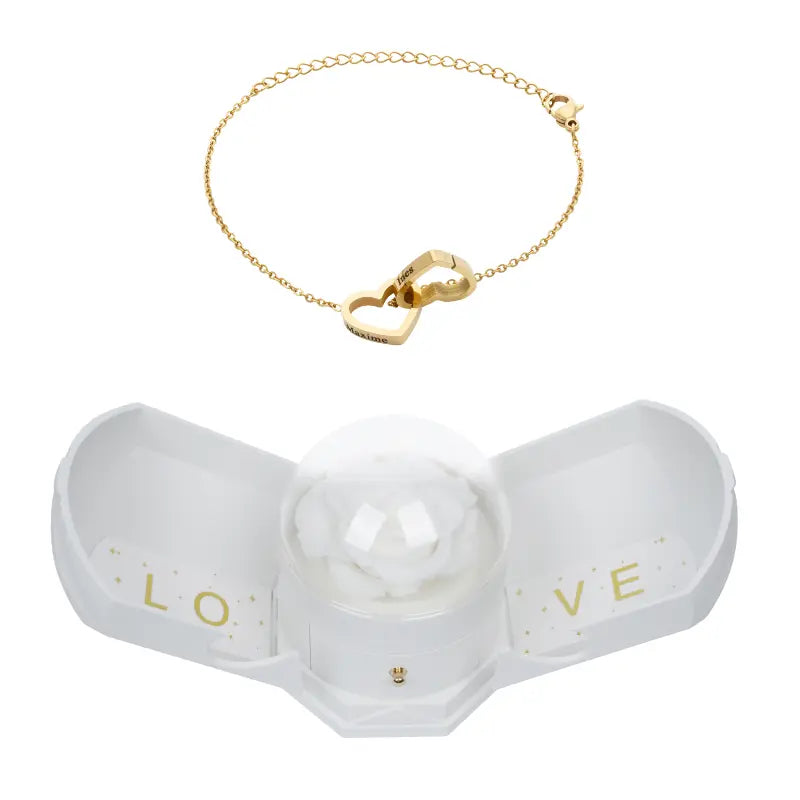 Harmonie Rose Éternelle Coffret with Gravé Bracelet