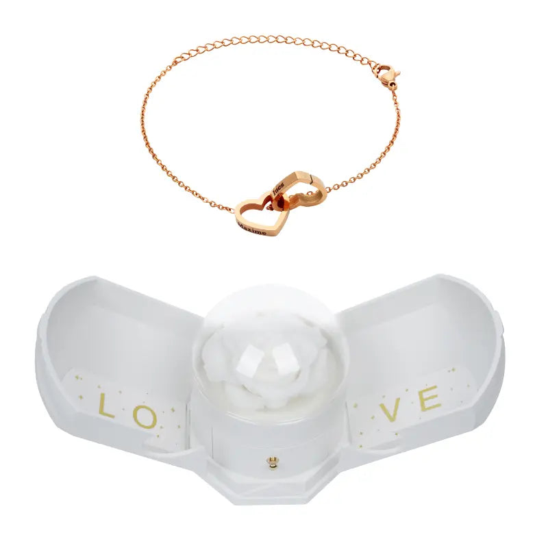 Harmonie Rose Éternelle Coffret with Gravé Bracelet