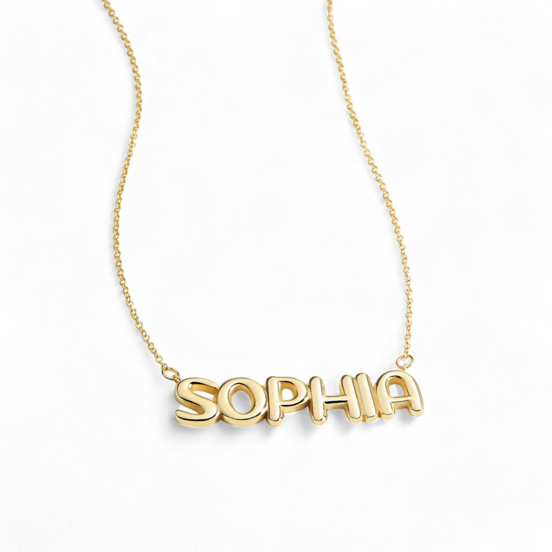 Name and balloon necklace