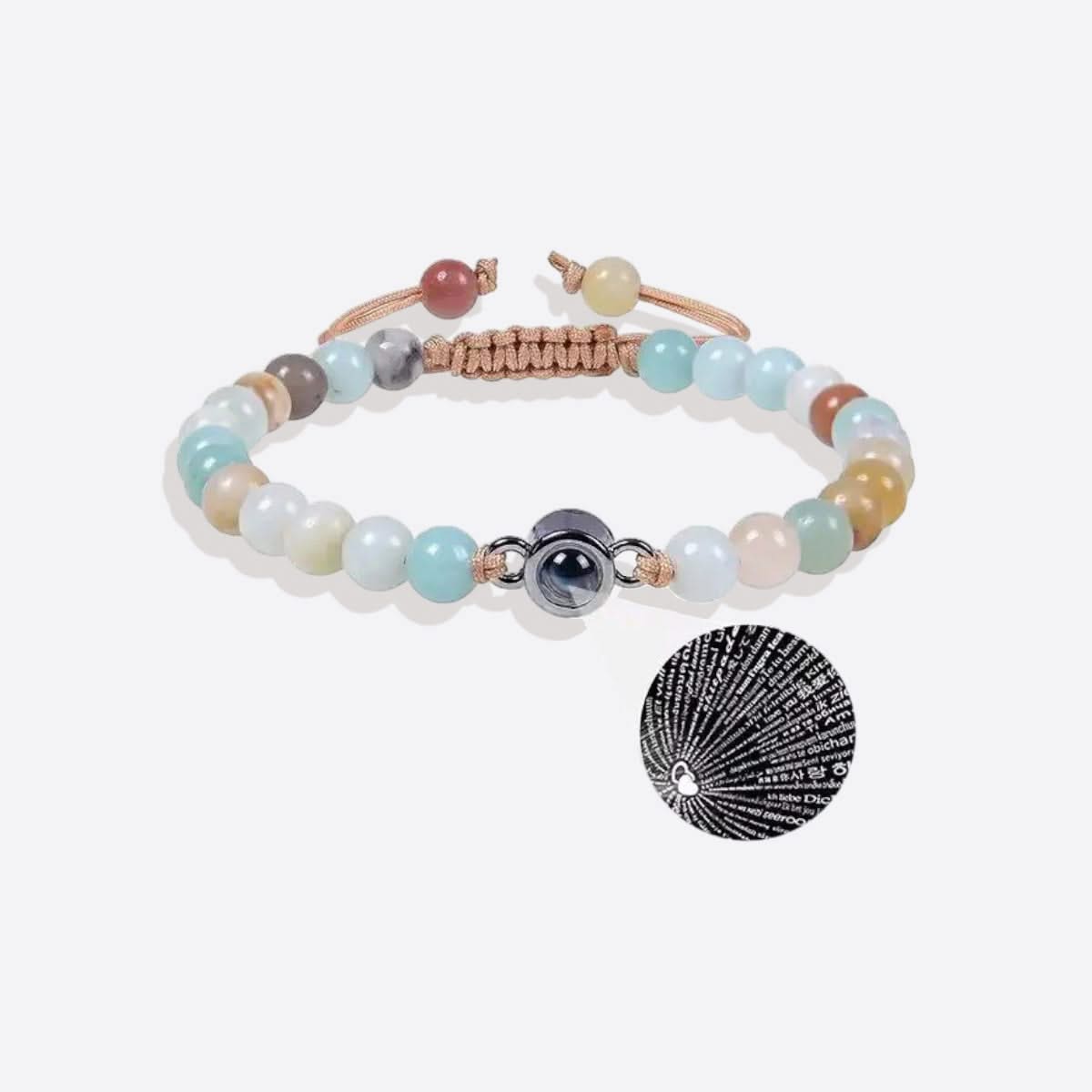 Photo and bead bracelet