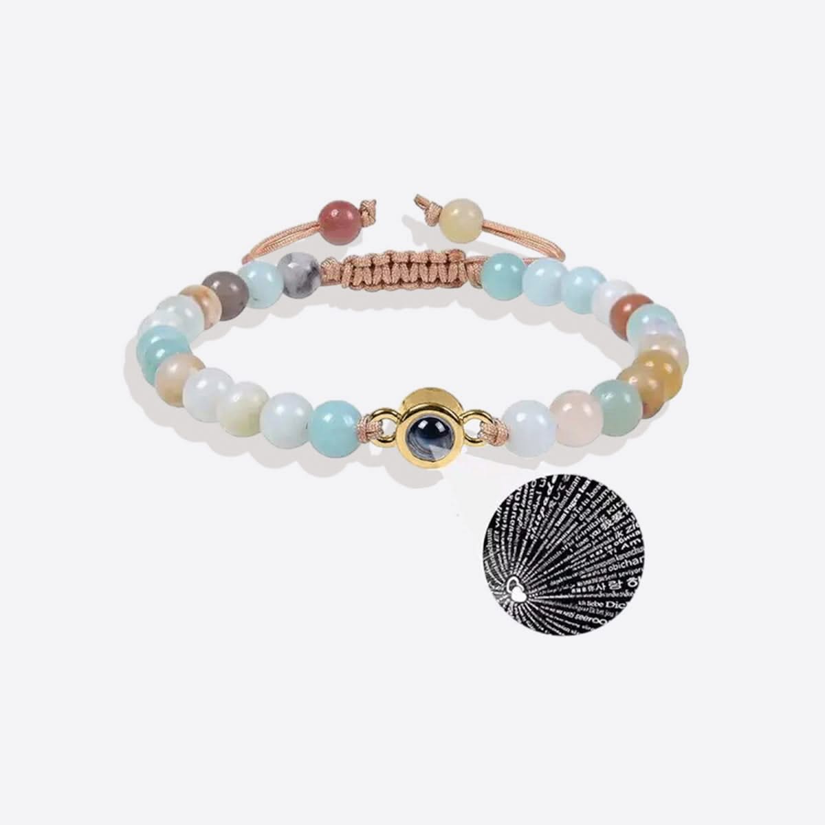 Photo and bead bracelet