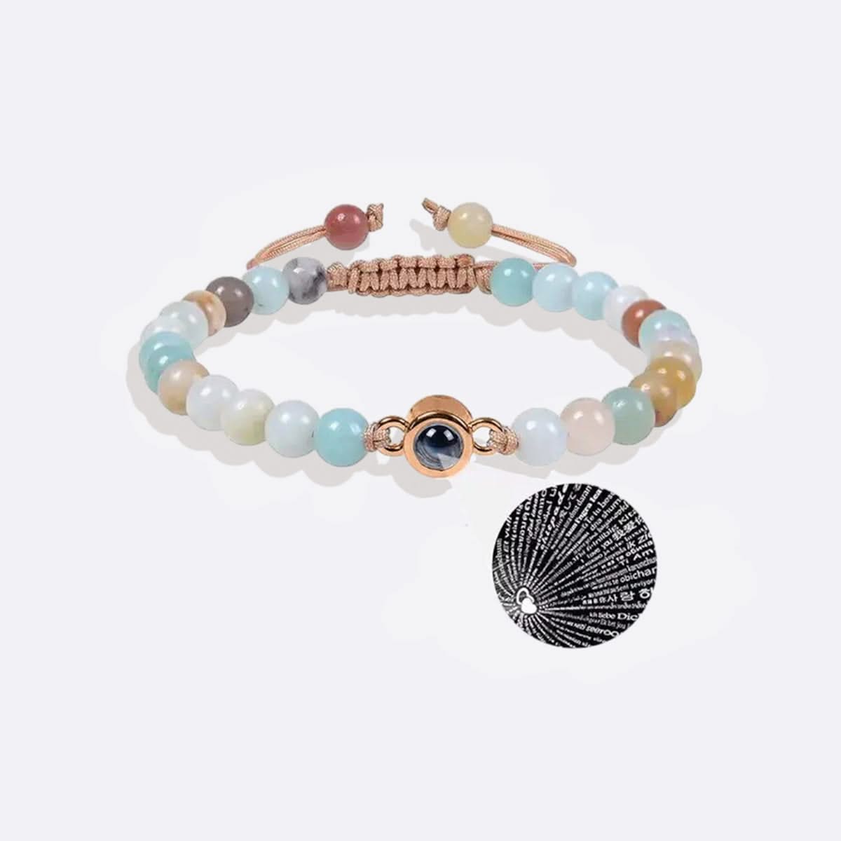 Photo and bead bracelet
