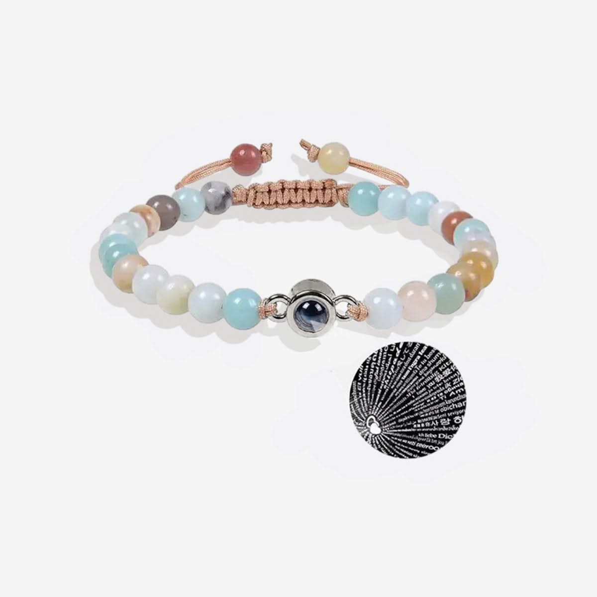Photo and bead bracelet