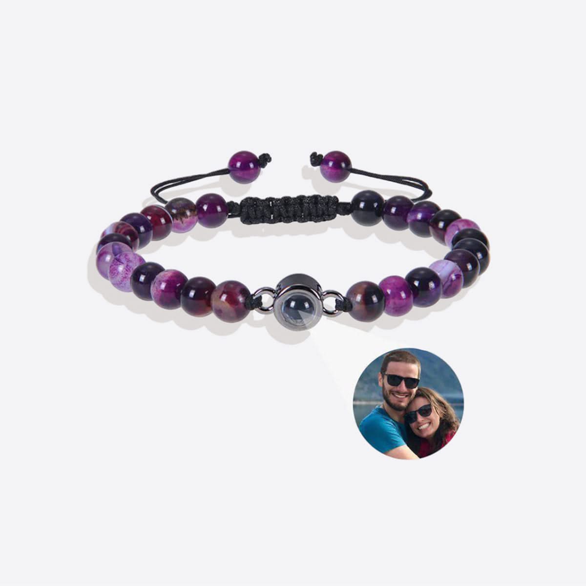 Photo and bead bracelet