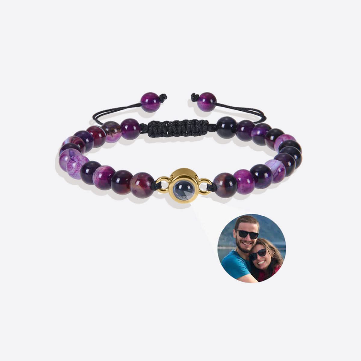 Photo and bead bracelet