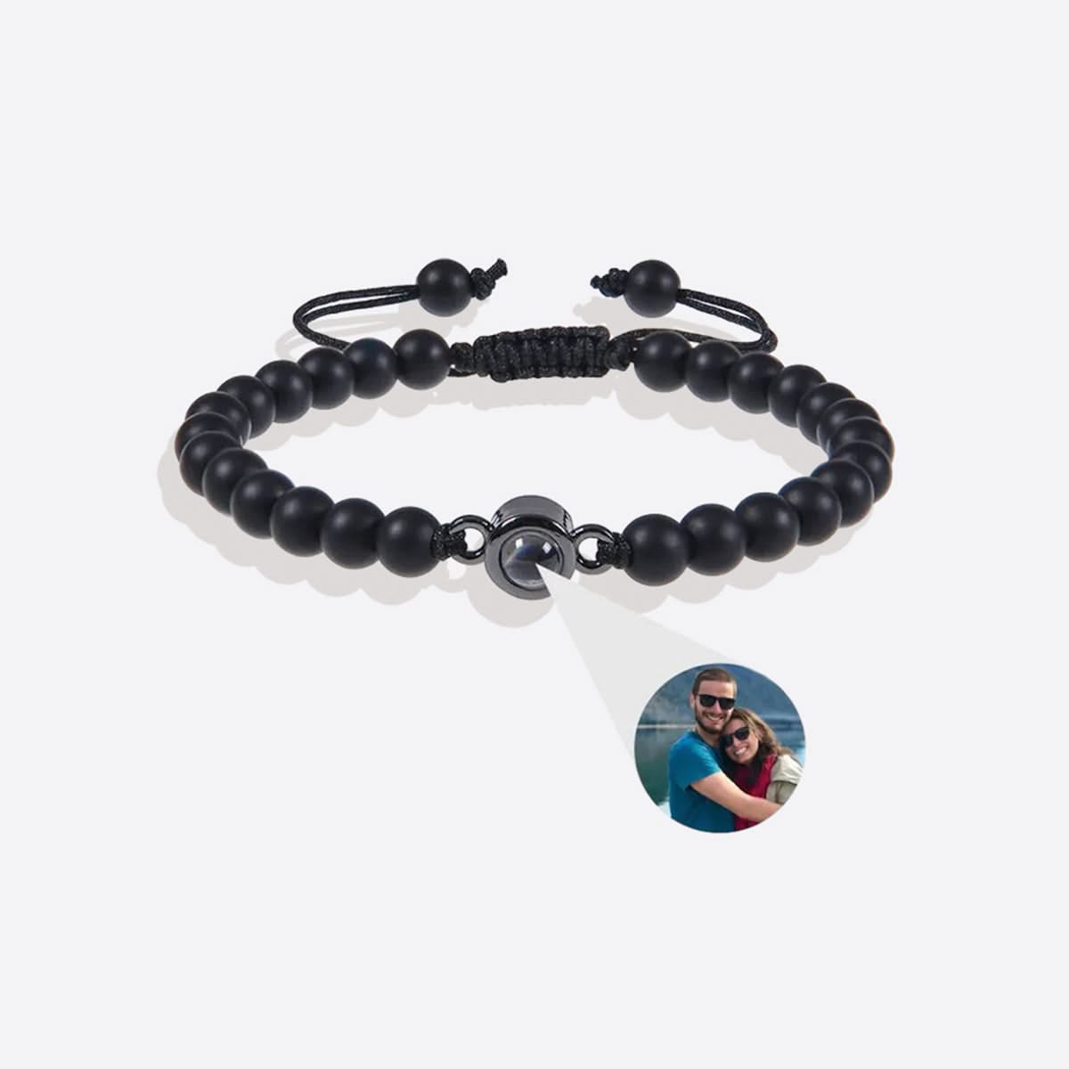 Photo and bead bracelet