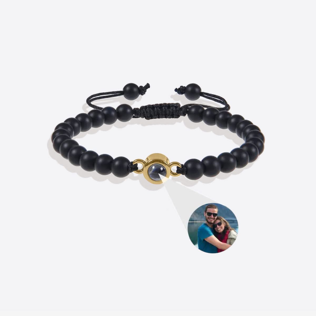 Photo and bead bracelet