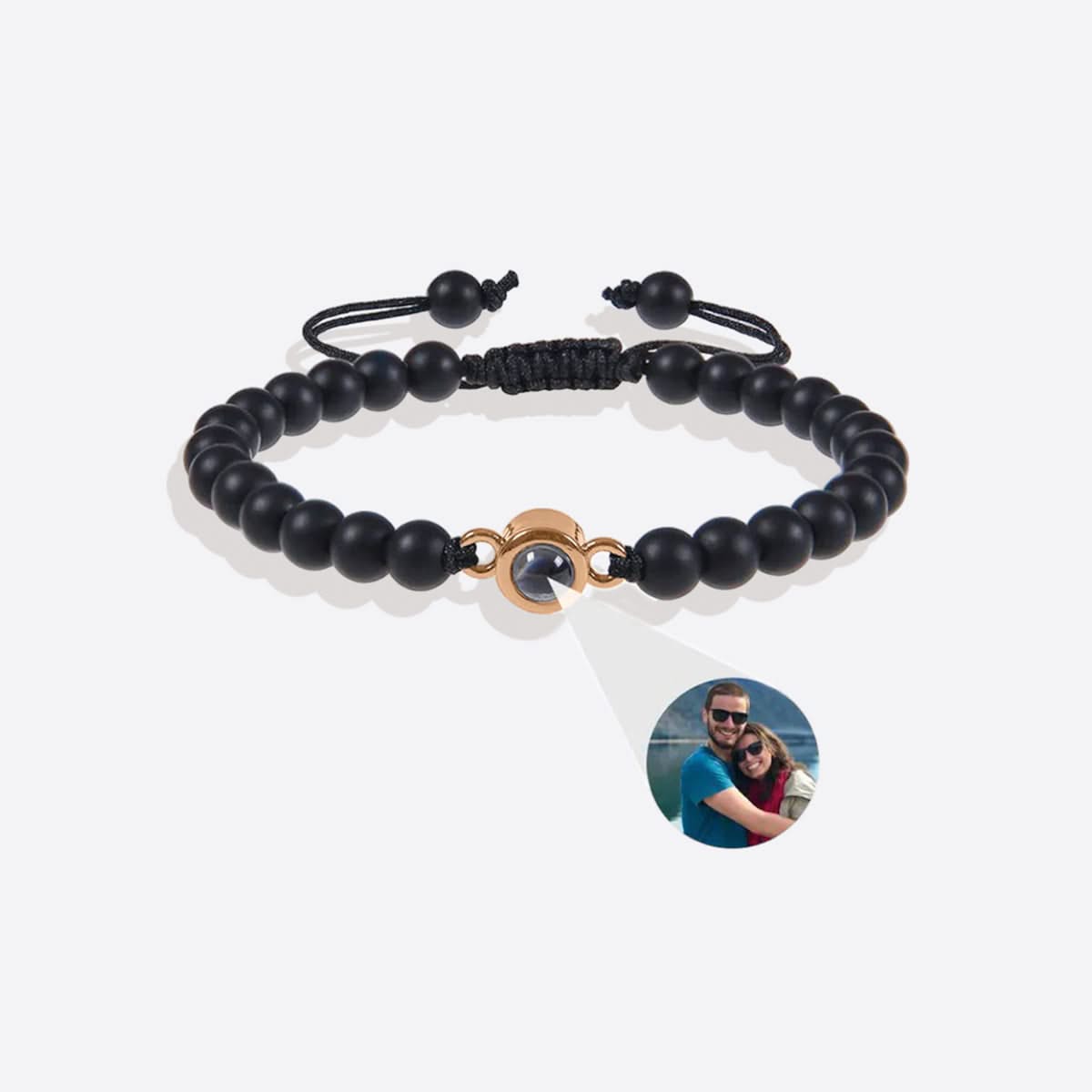 Photo and bead bracelet