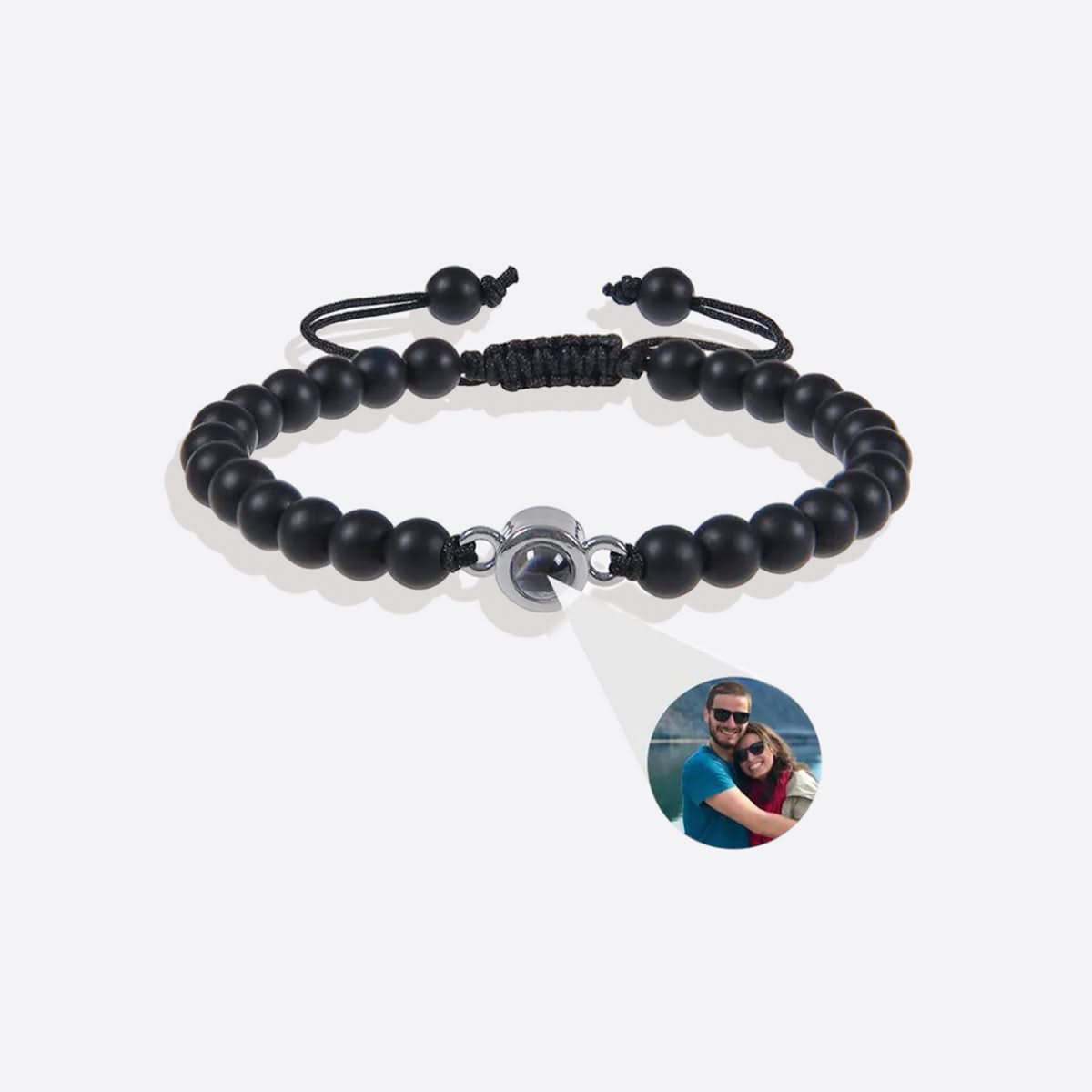 Photo and bead bracelet
