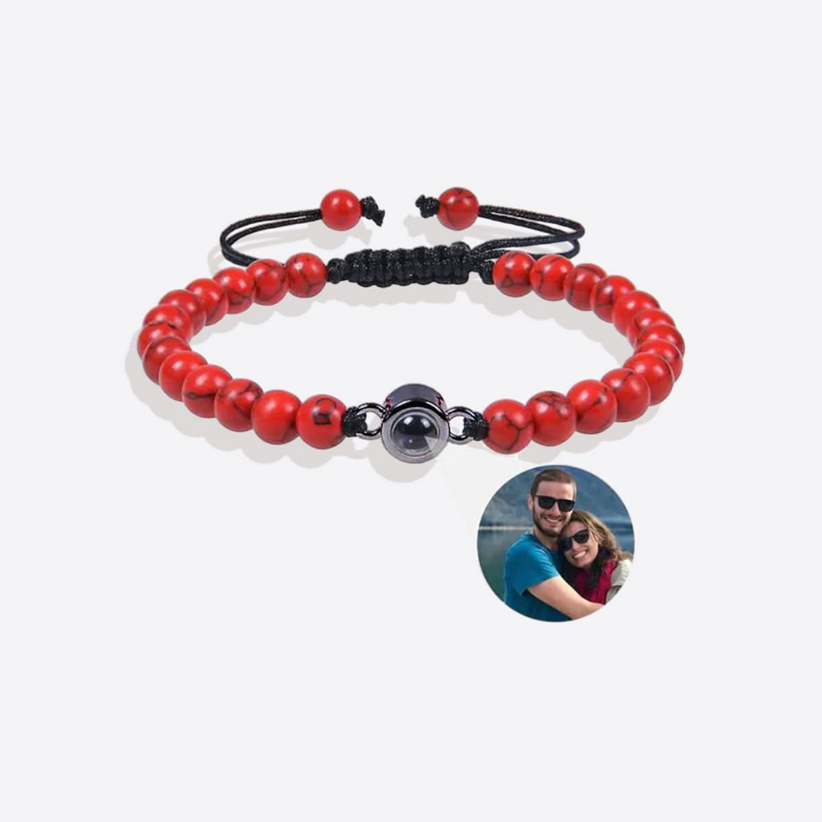 Photo and bead bracelet