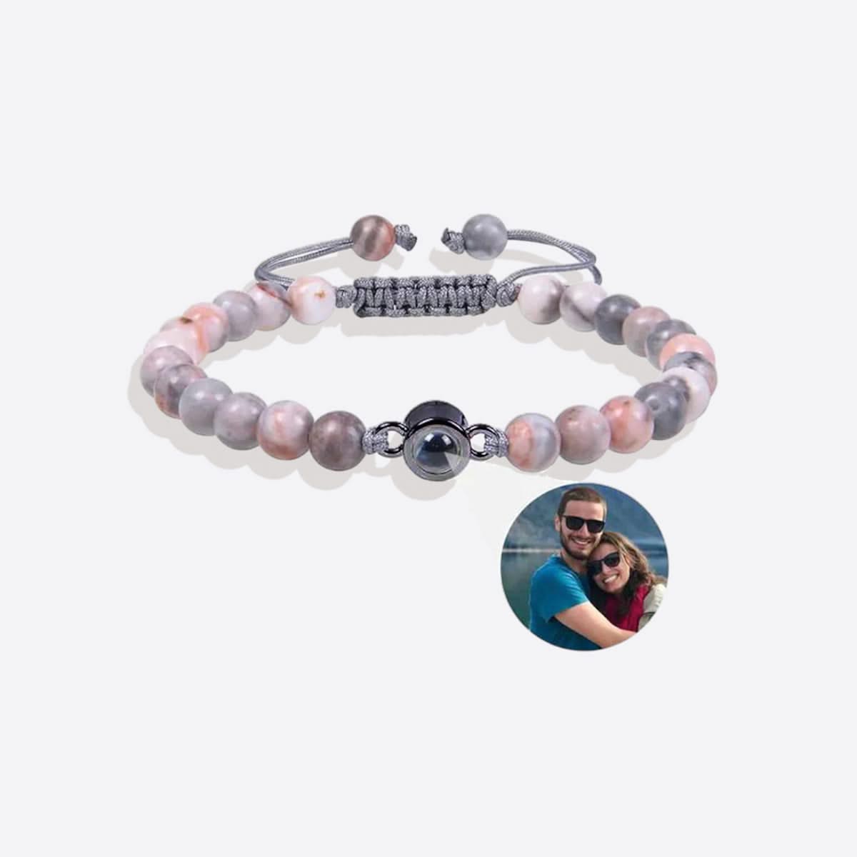 Photo and bead bracelet