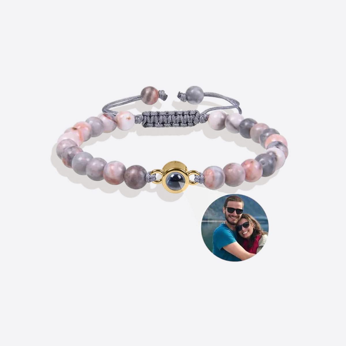 Photo and bead bracelet