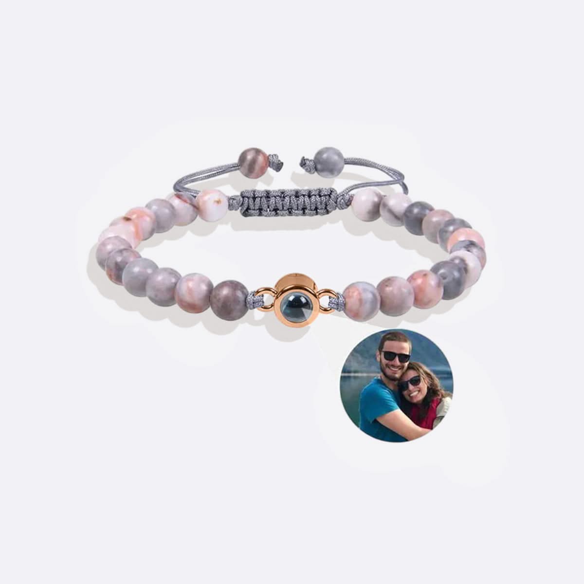 Photo and bead bracelet