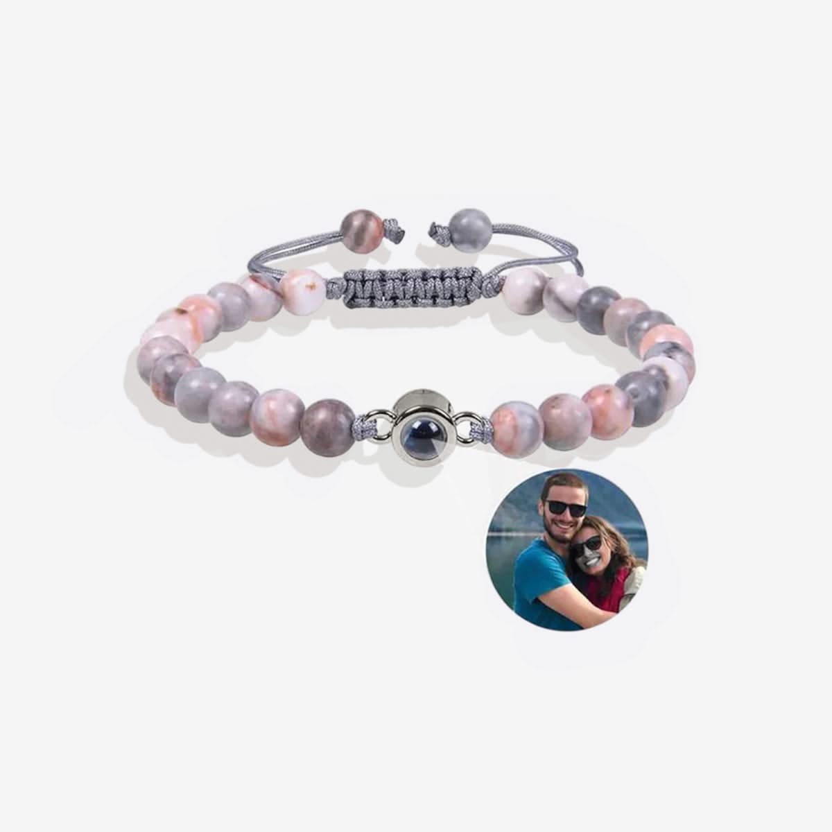 Photo and bead bracelet