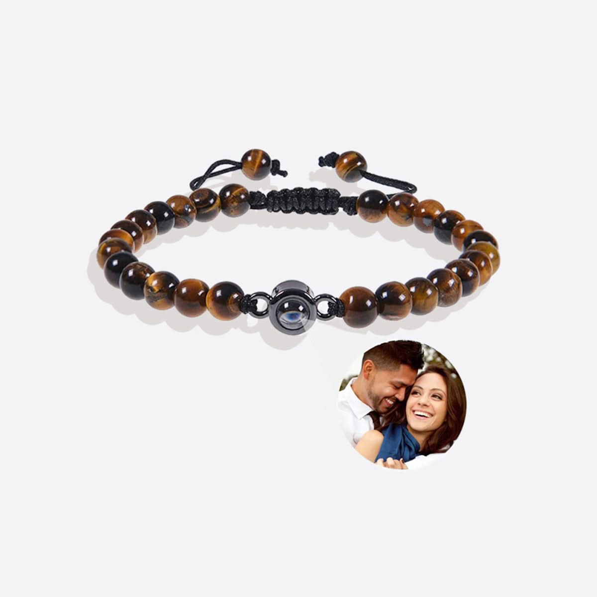 Photo and bead bracelet