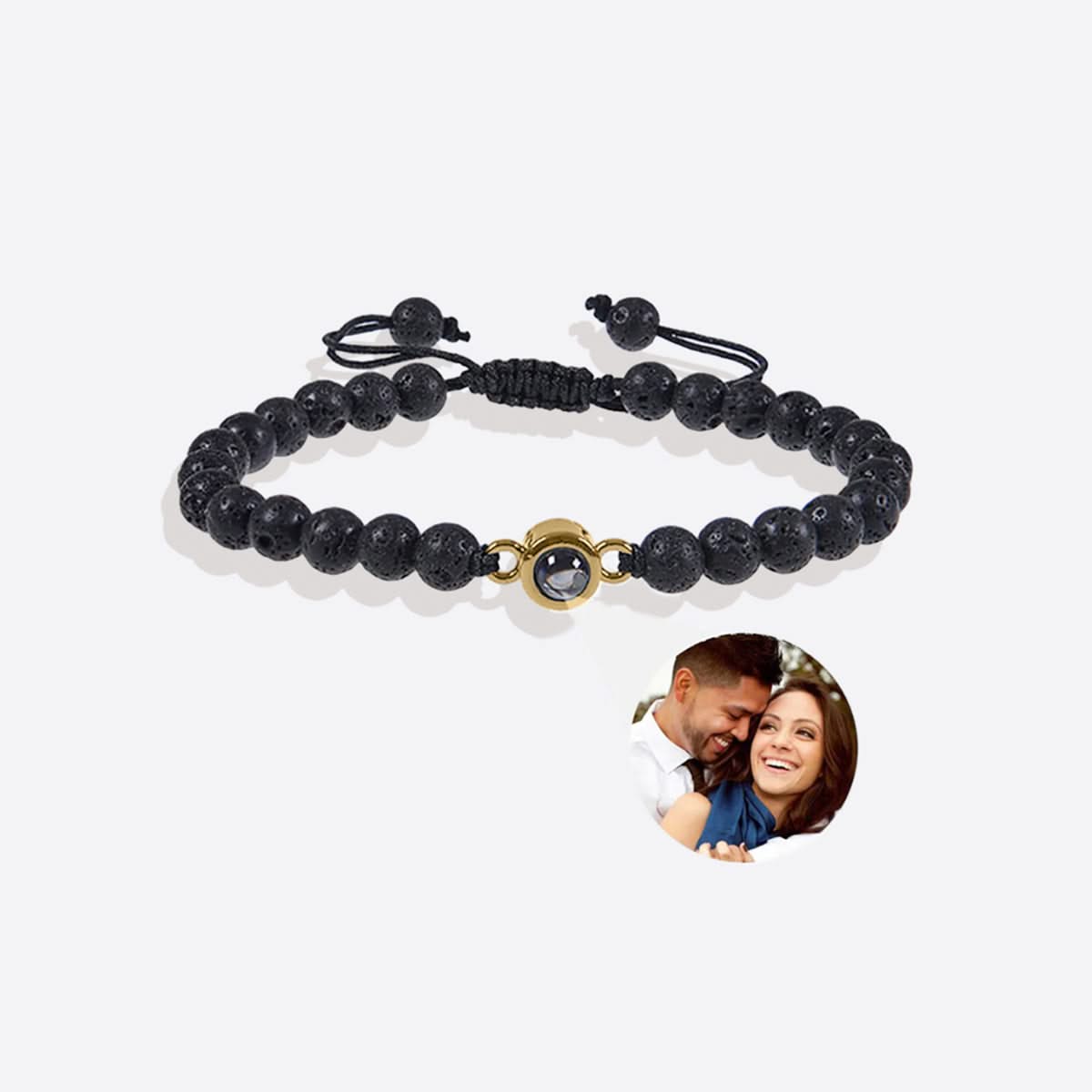 Photo and bead bracelet