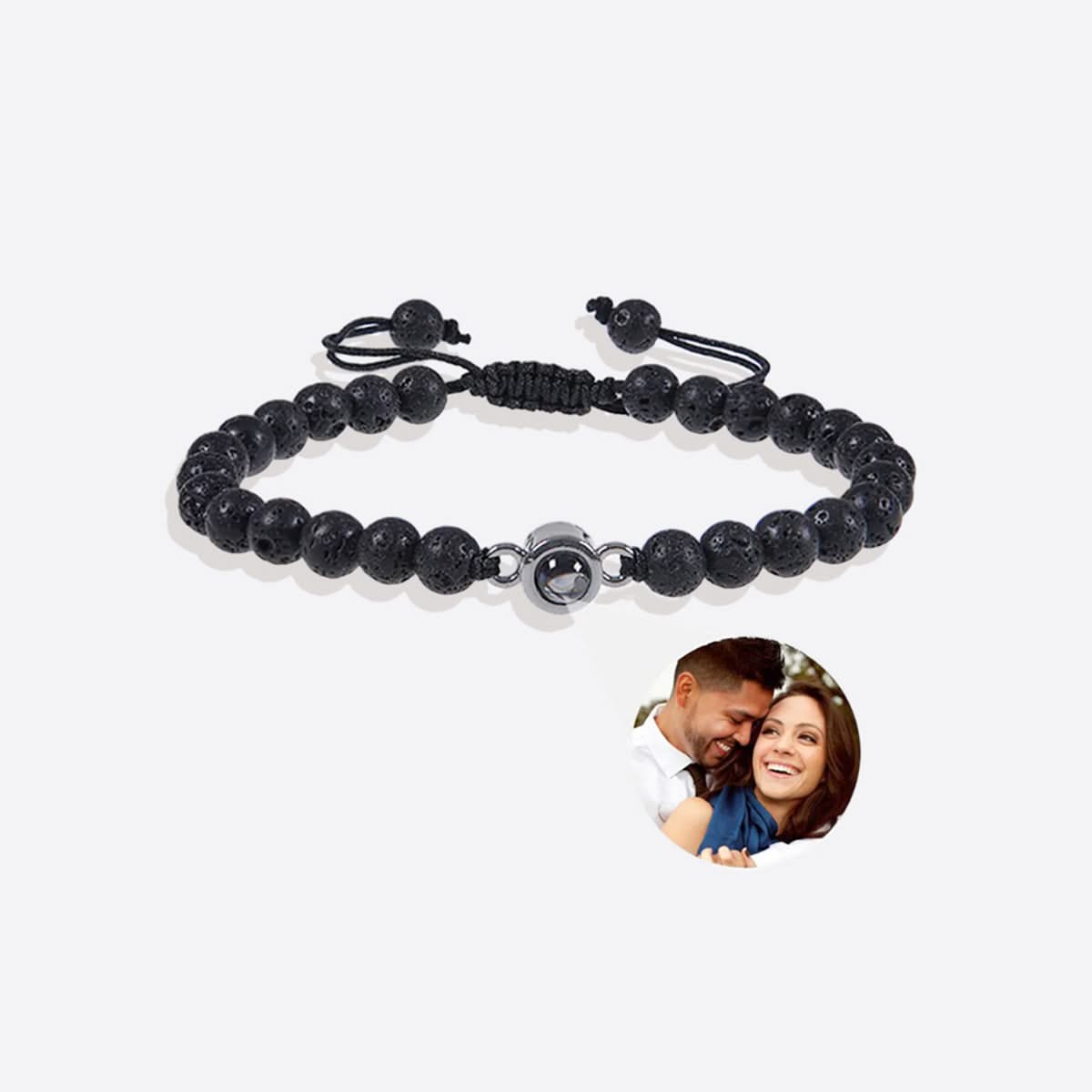 Photo and bead bracelet