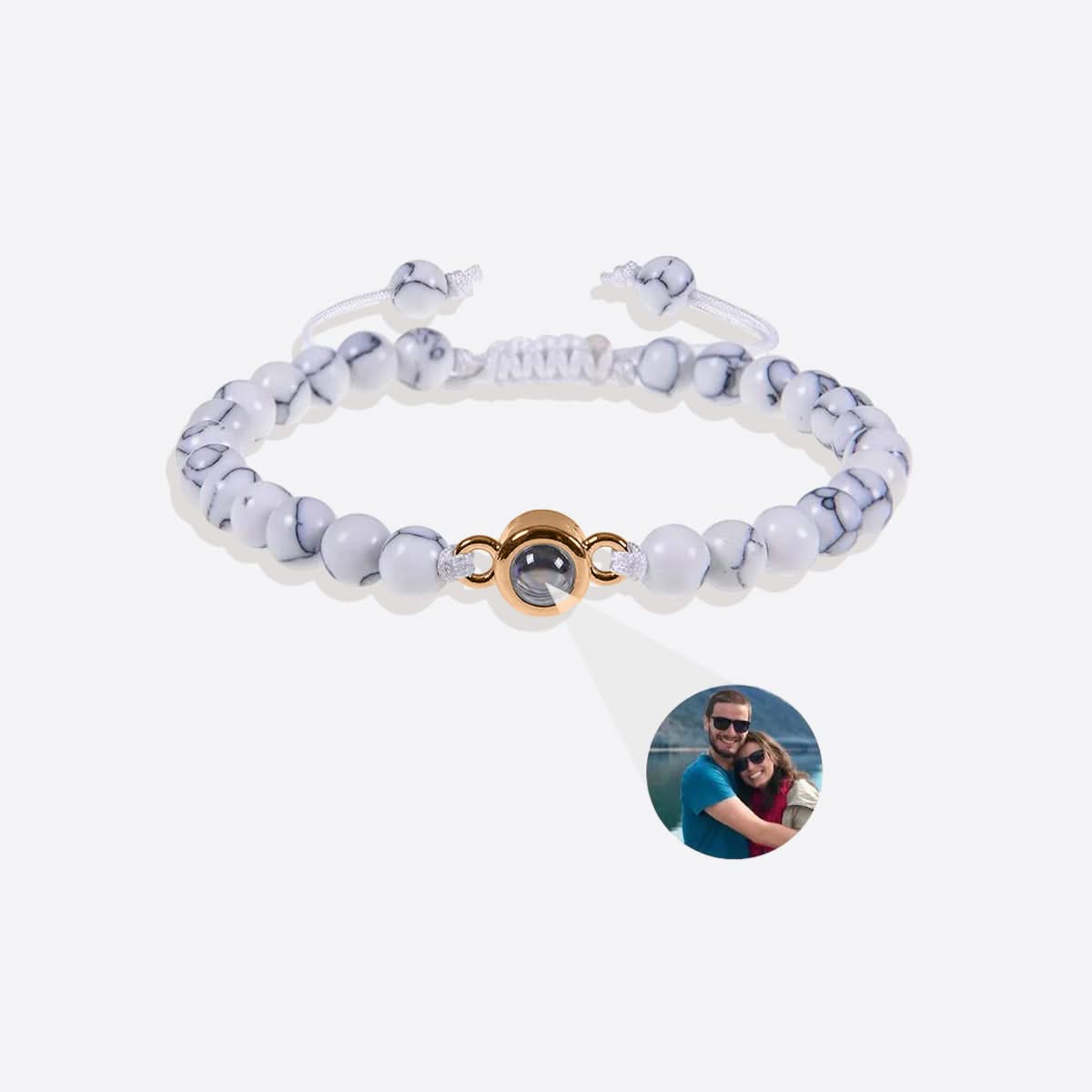 Photo and bead bracelet