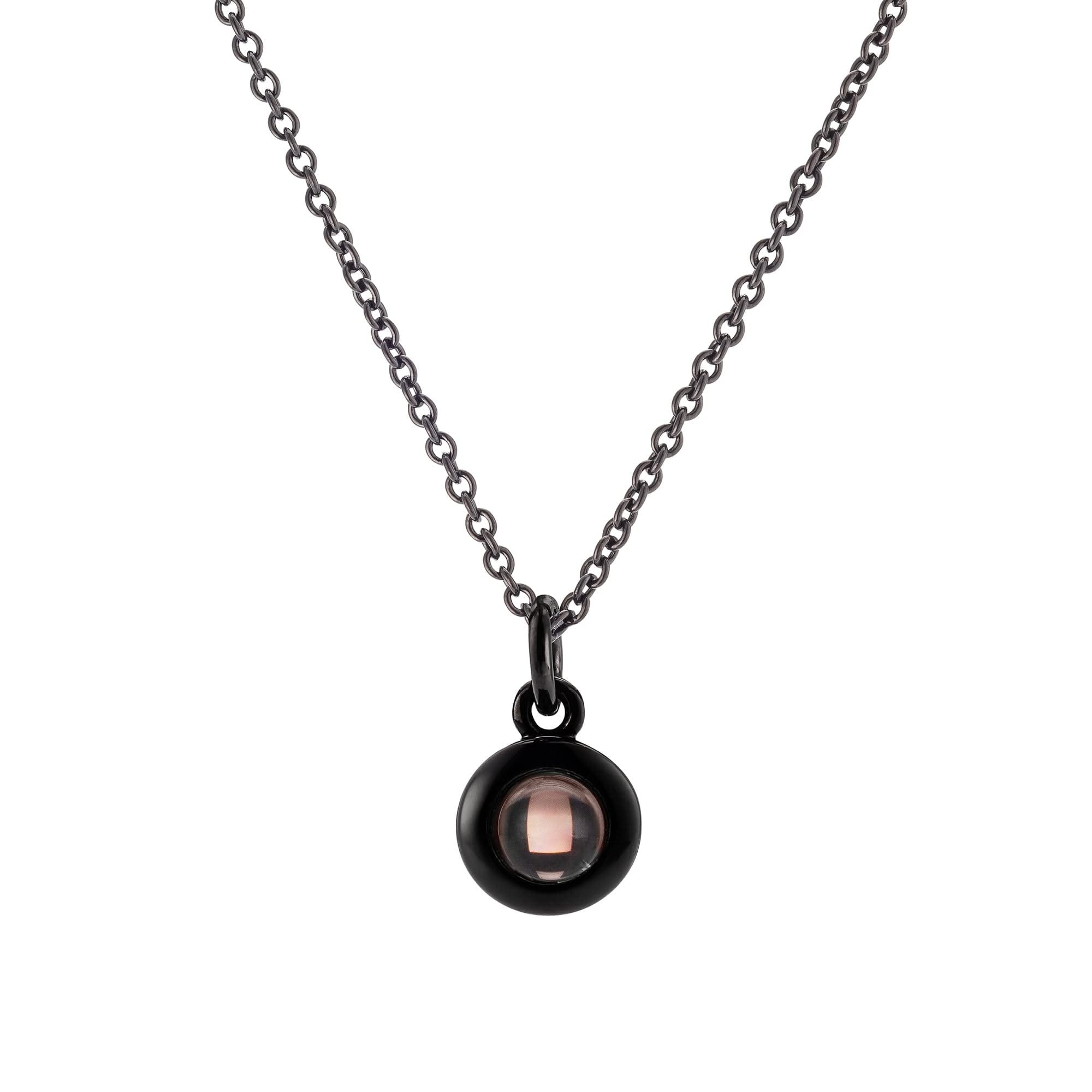 Personalized circular photo necklace