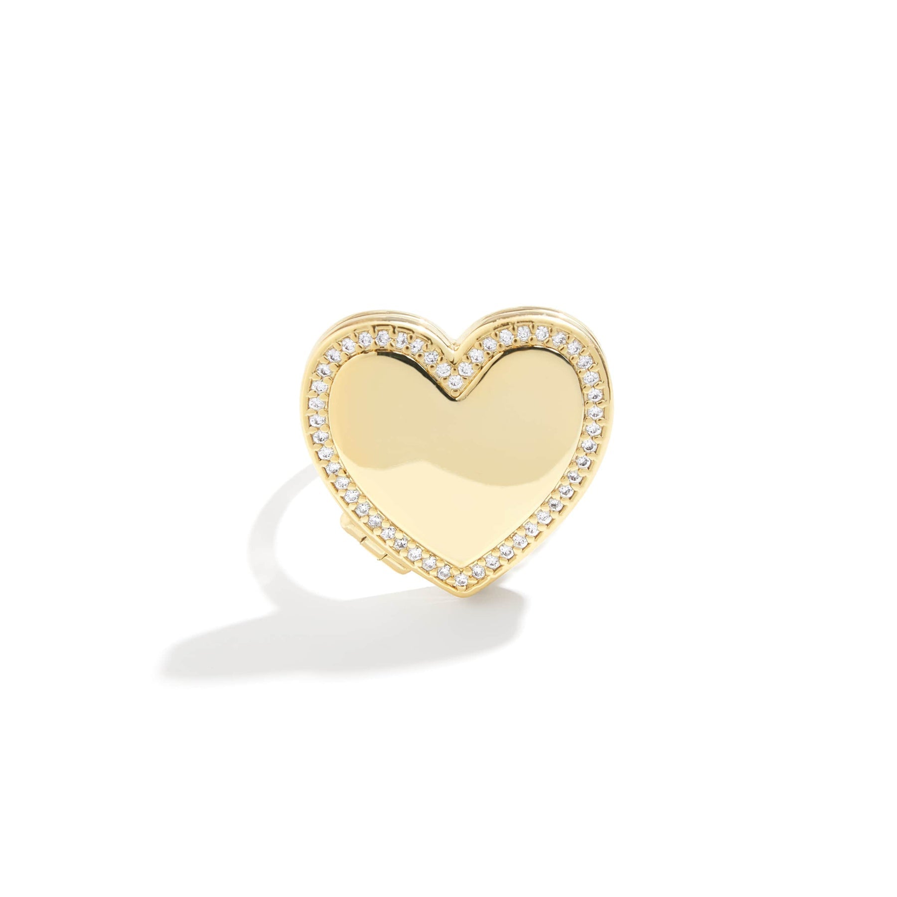 Personalized heart medallion ring