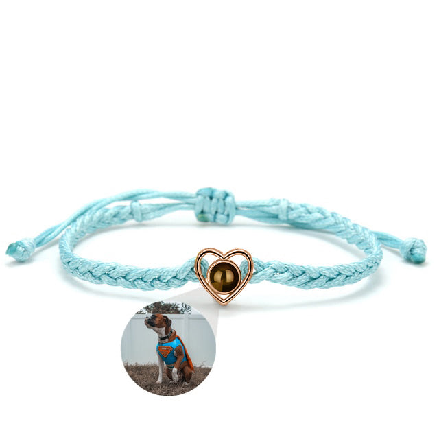 Adjustable Photo Heart Bracelet