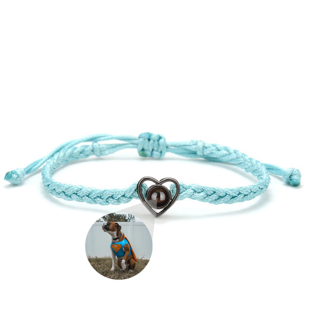 Adjustable Photo Heart Bracelet