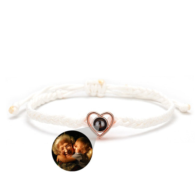 Adjustable Photo Heart Bracelet
