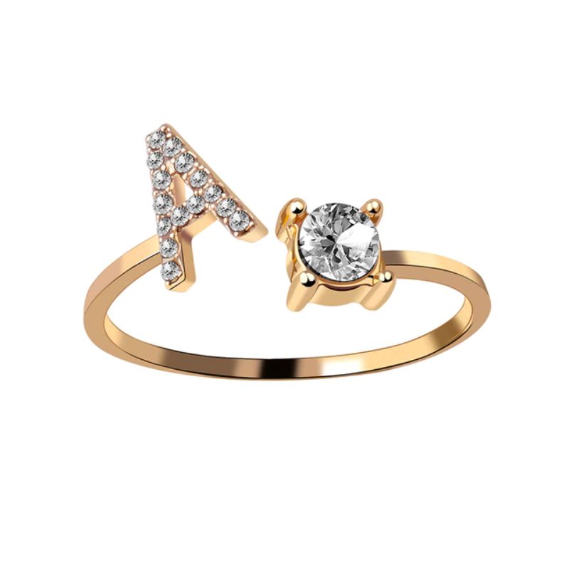 Coffret Harmonie Rose Éternelle with Initial Bague